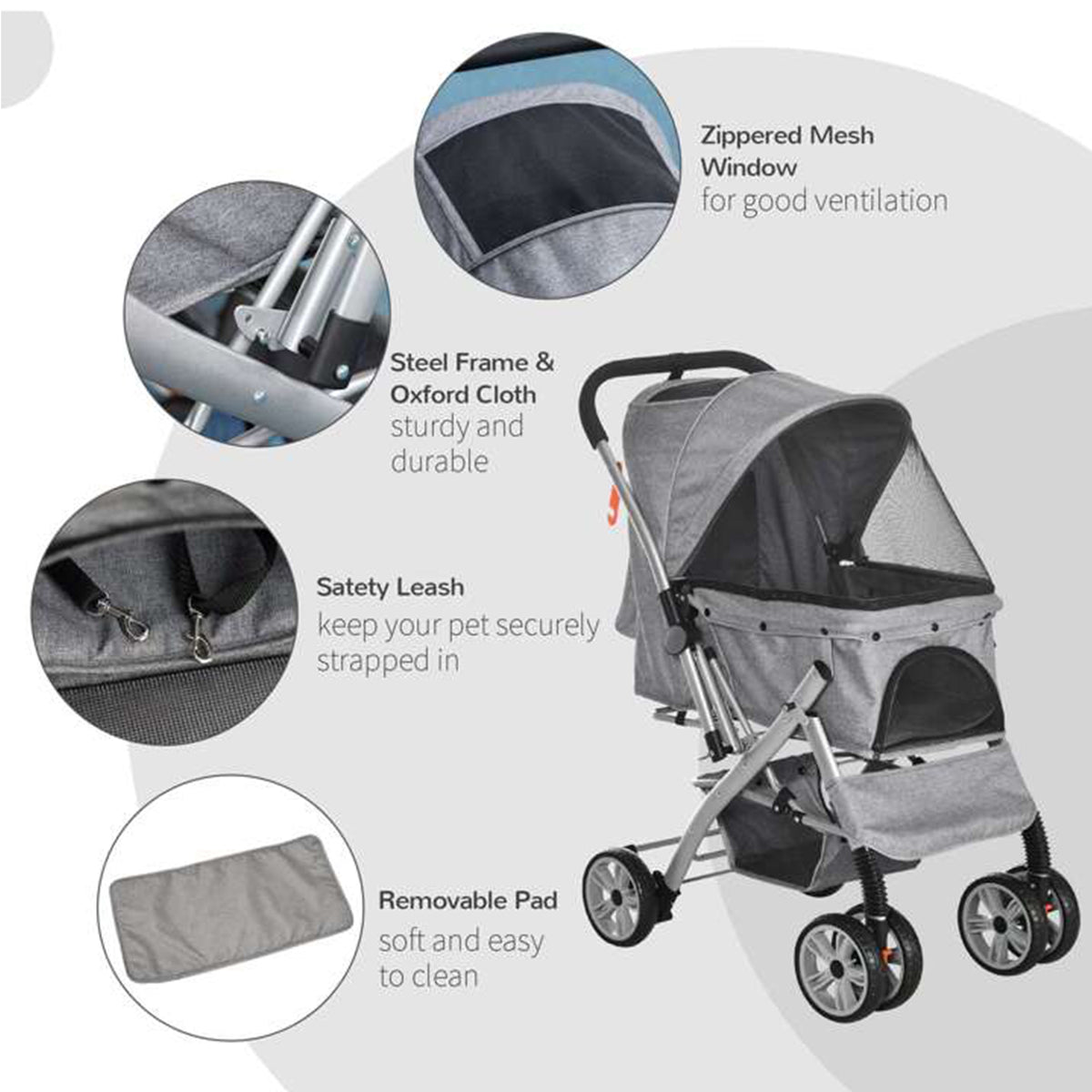 Mix Box Foldable Bi directional Push Pet Stroller For S M Sized Cat Do mix-box-foldable-bi-directional-push-pet-stroller-for-s-m-sized-cat-do