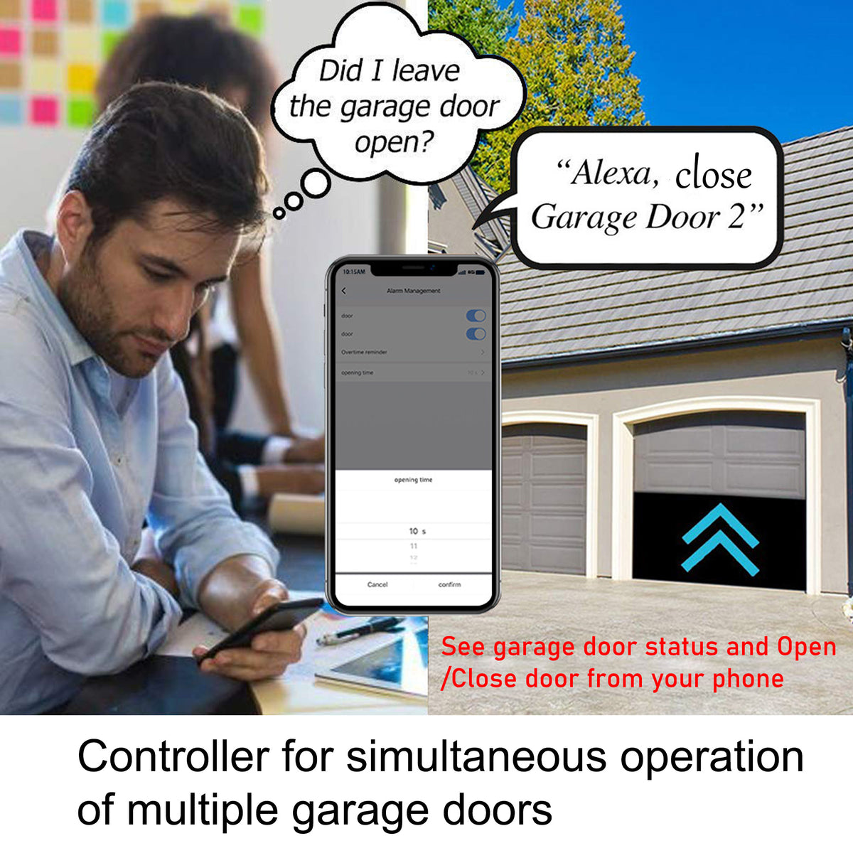Wireless Smart Voice APP Garage Door Controller(Clearing Item) HEARTDECO