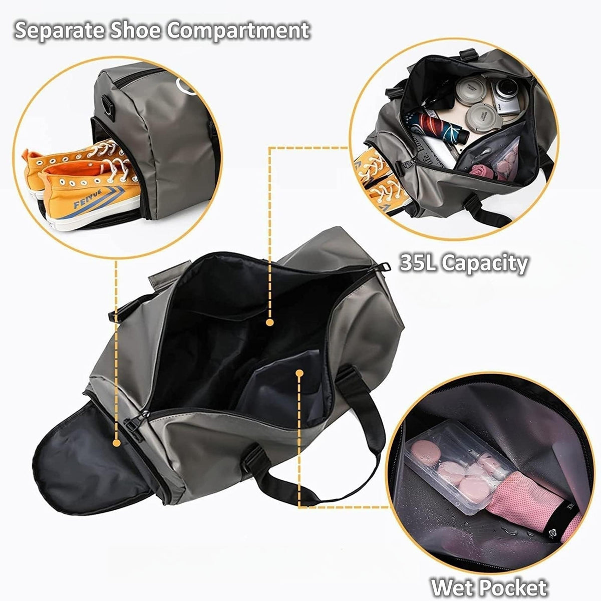 Best gym bag with wet compartment on sale