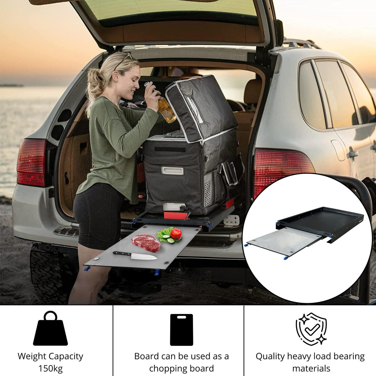 Bakkie 4x4 Car Cargo Fridge Slide Tray & Straps Set 40 Inch (Gauteng