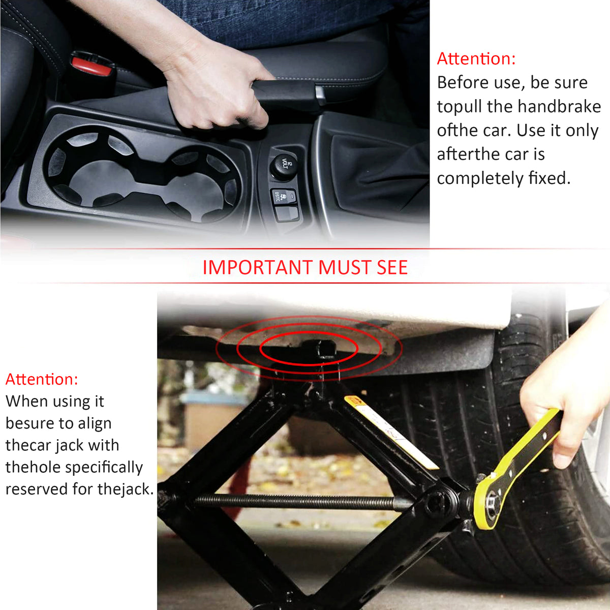 Emergency Car Jack Towing Rope Saftey Set 2.5 Ton HEARTDECO