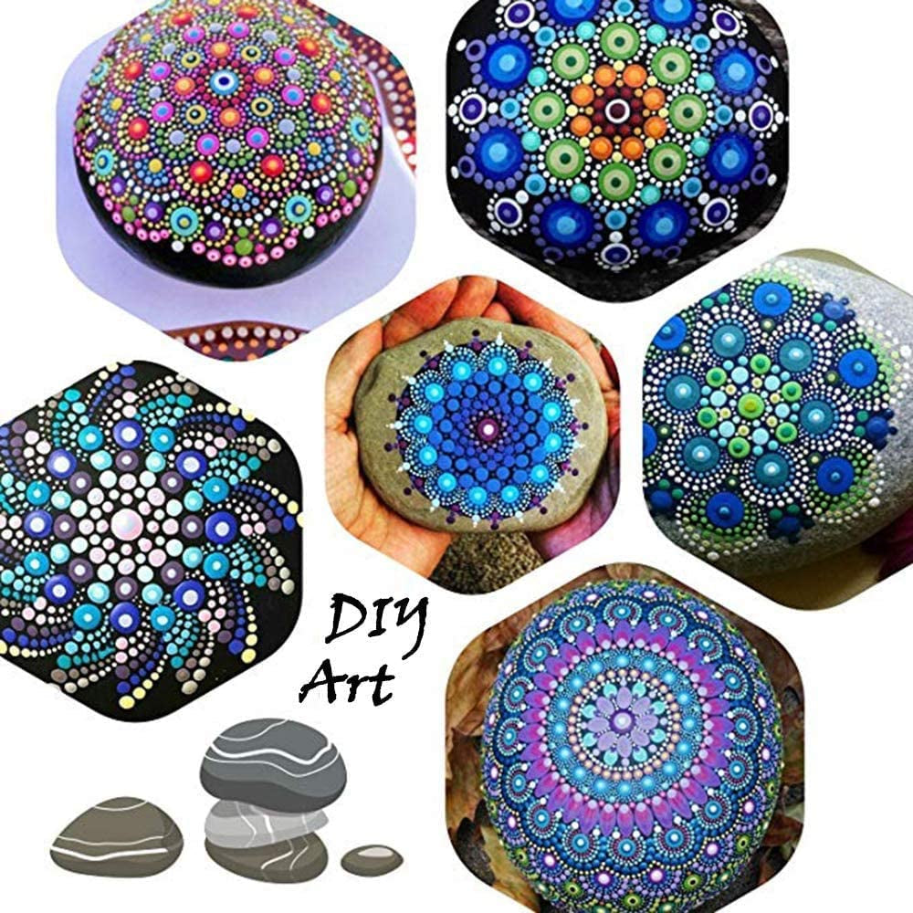 BJ-SHOP Mandala Art Kit Outil Peinture pour Mandala pour Peinture Rocks Mandala Peinture Dotting Pochoir Dot Mandala Kit 35PCS BJ-SHOP Mandala Art Kit Outil Peinture pour Mandala pour Peinture Rocks Mandala Peinture Dotting Pochoir Dot Mandala Kit 35PCS