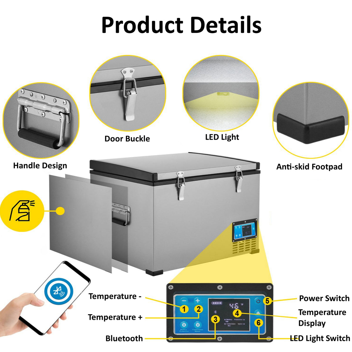 Portable Car Refrigerator Freezer 60L – HEARTDECO