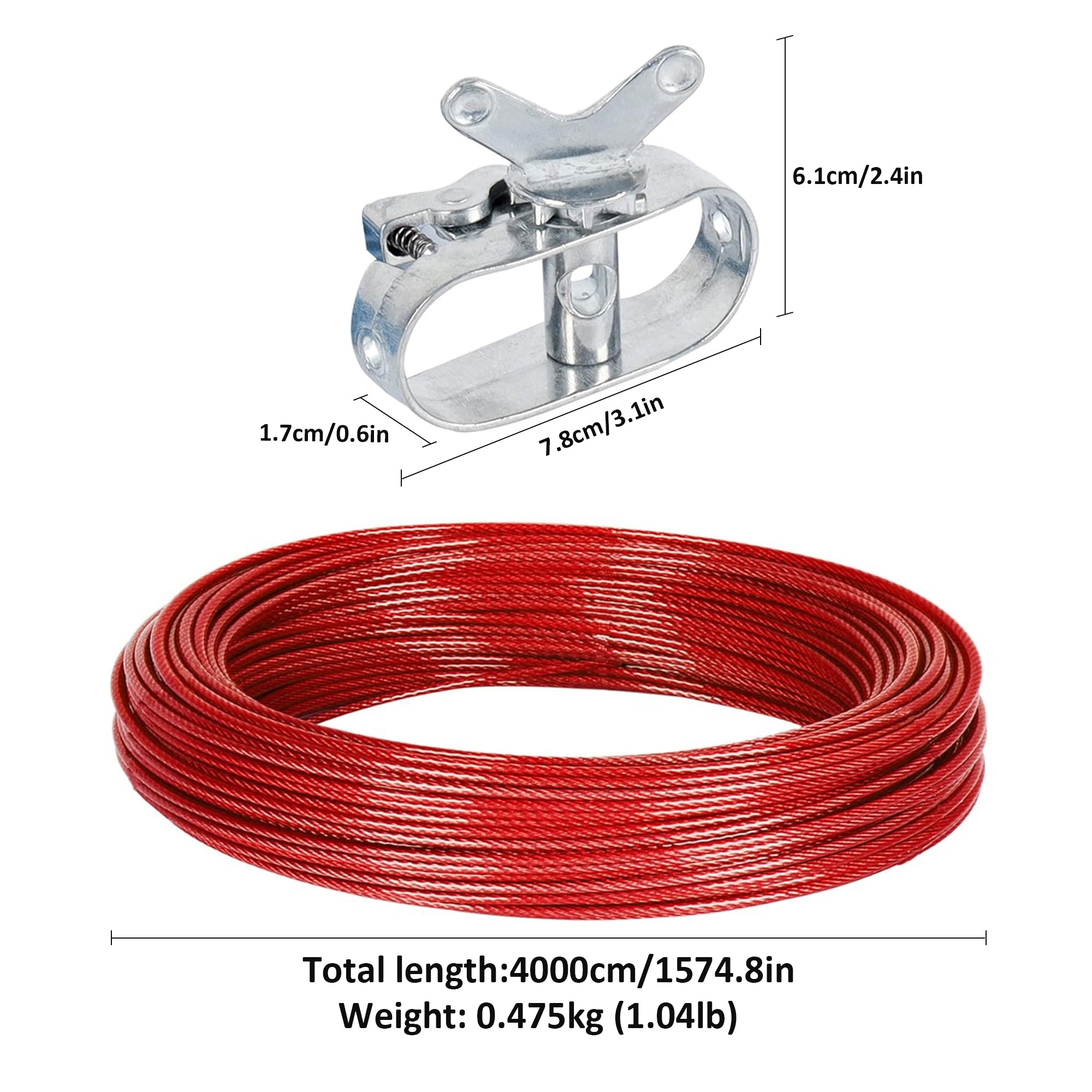 40 Meter Swimming Pool Cover Cable Winch Kit HEARTDECO