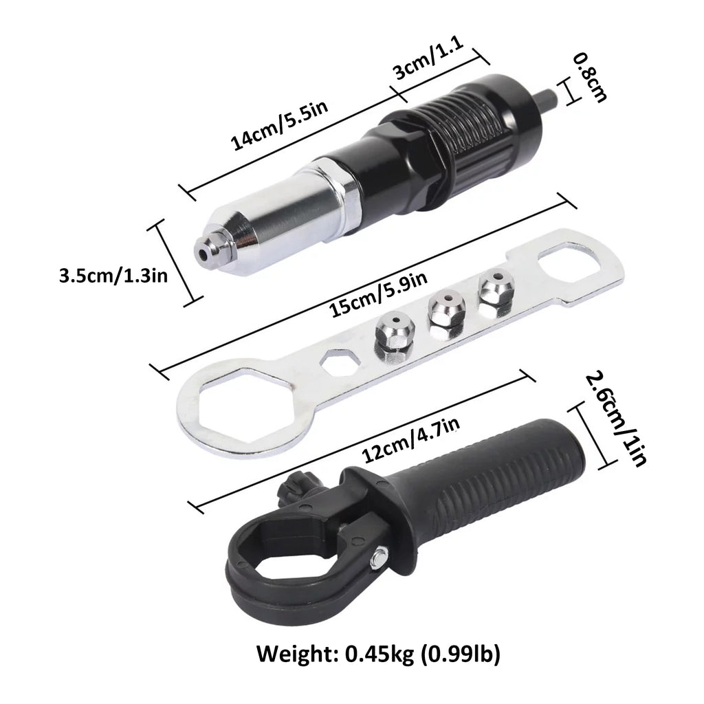 Rivet Gun Conversion Adapter With Handle – HEARTDECO