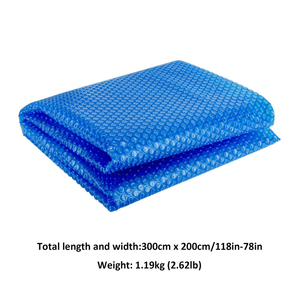 3m x 2m 500 Micron Blue Power Bubble Swimming Pool Cover Kit