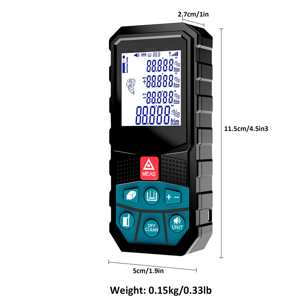 Infrared Digital Laser Measure 164 Feet Distance Device(50 Meters ...