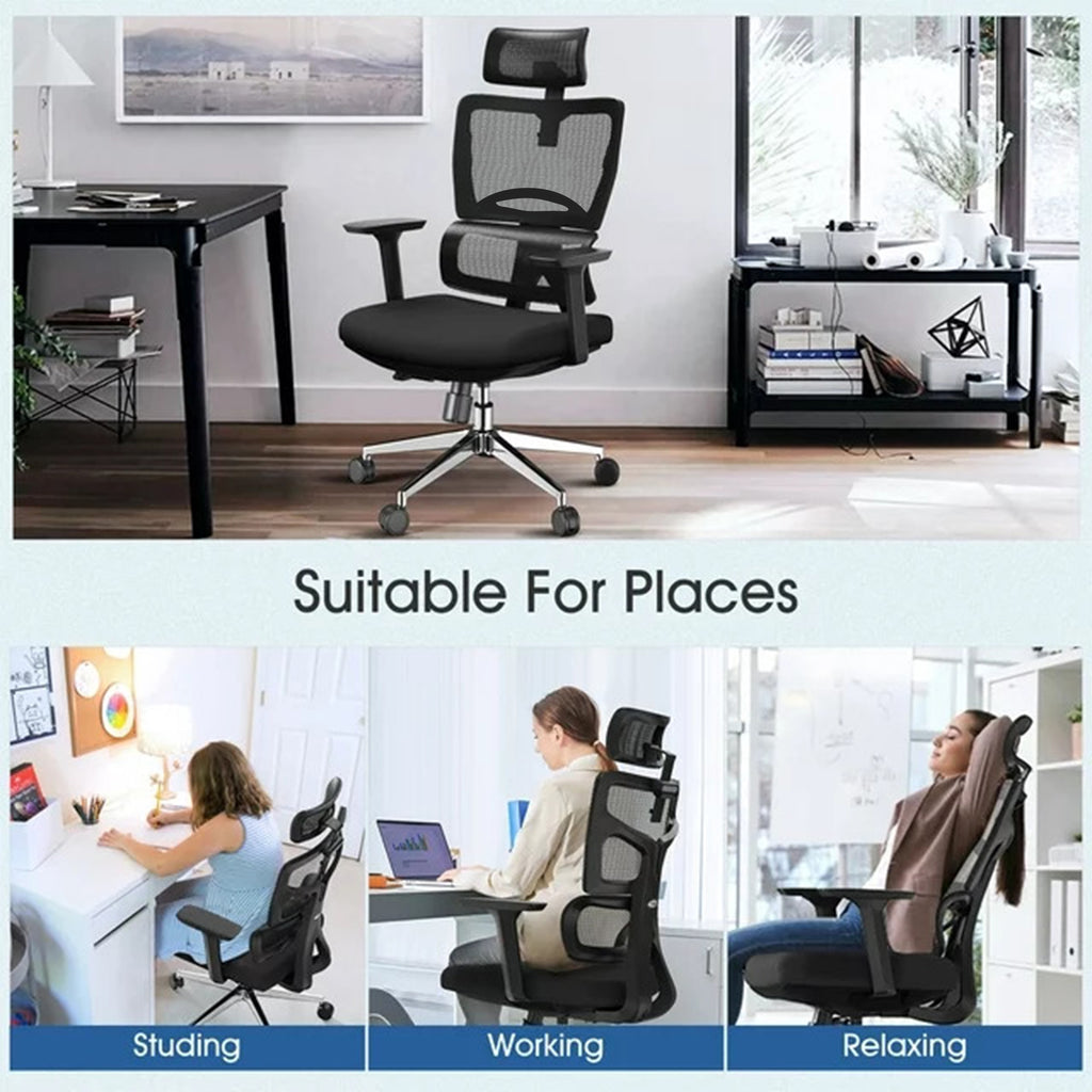 Mix Box Ergonomic Lumbar Support High Back Office Chair – HEARTDECO