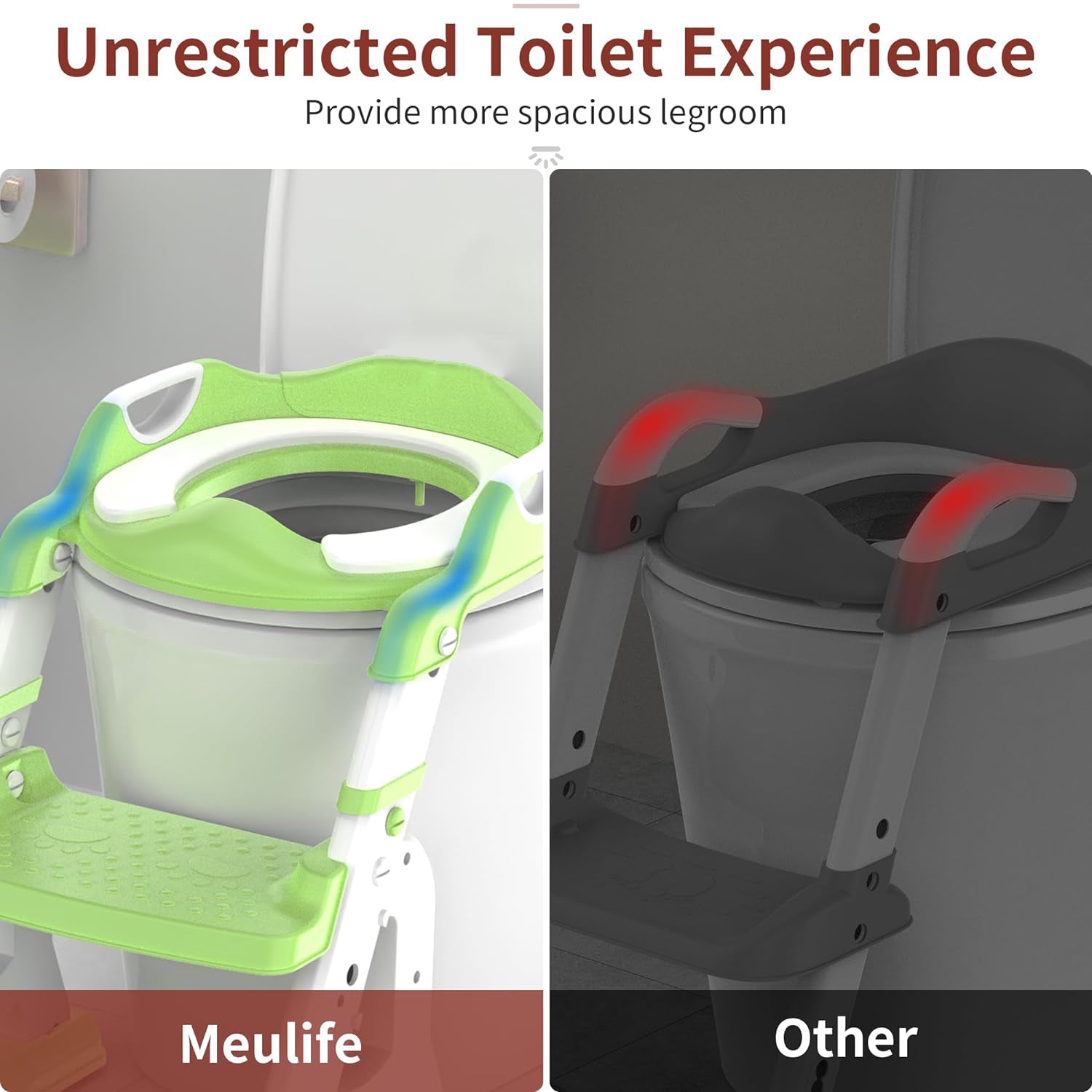Mix Box Foldable Height Adjustable Child Potty Training Toilet Seat La ...
