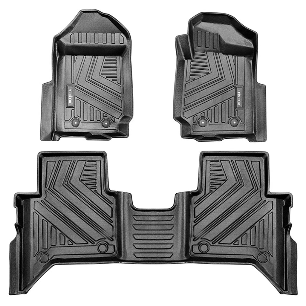 Mix Box TPE Car Floor Mats Set Fit Right Rudder Ford Ranger 2015-2024