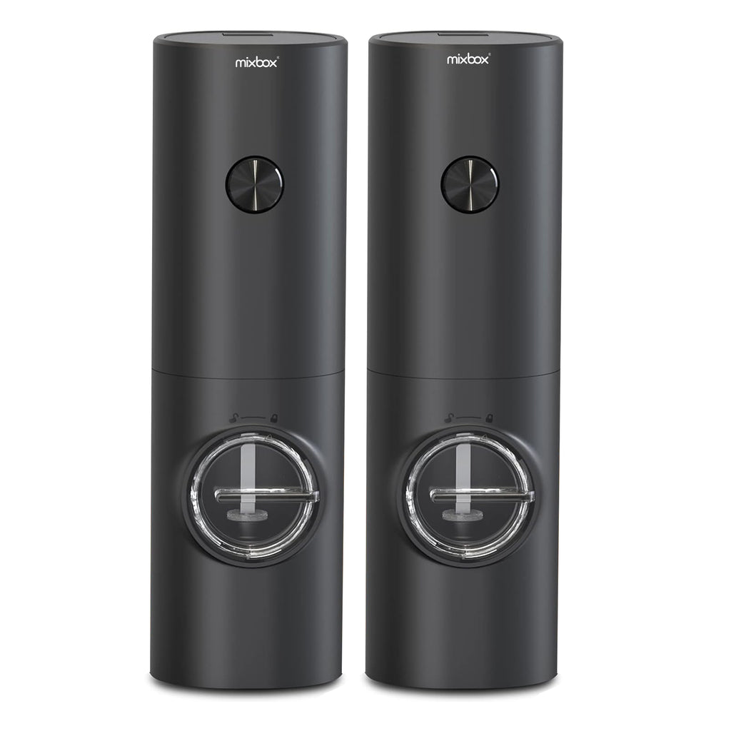 Mix Box 2 PCs Adjustable LED Electric Salt& Pepper Gravity Sensing Grinder