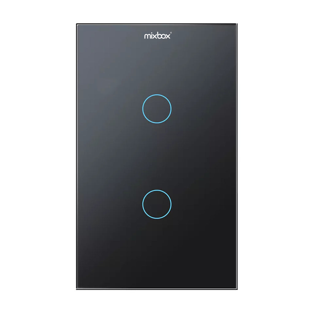 Mix Box 2 Gang Smart Wifi Light Switch - Black