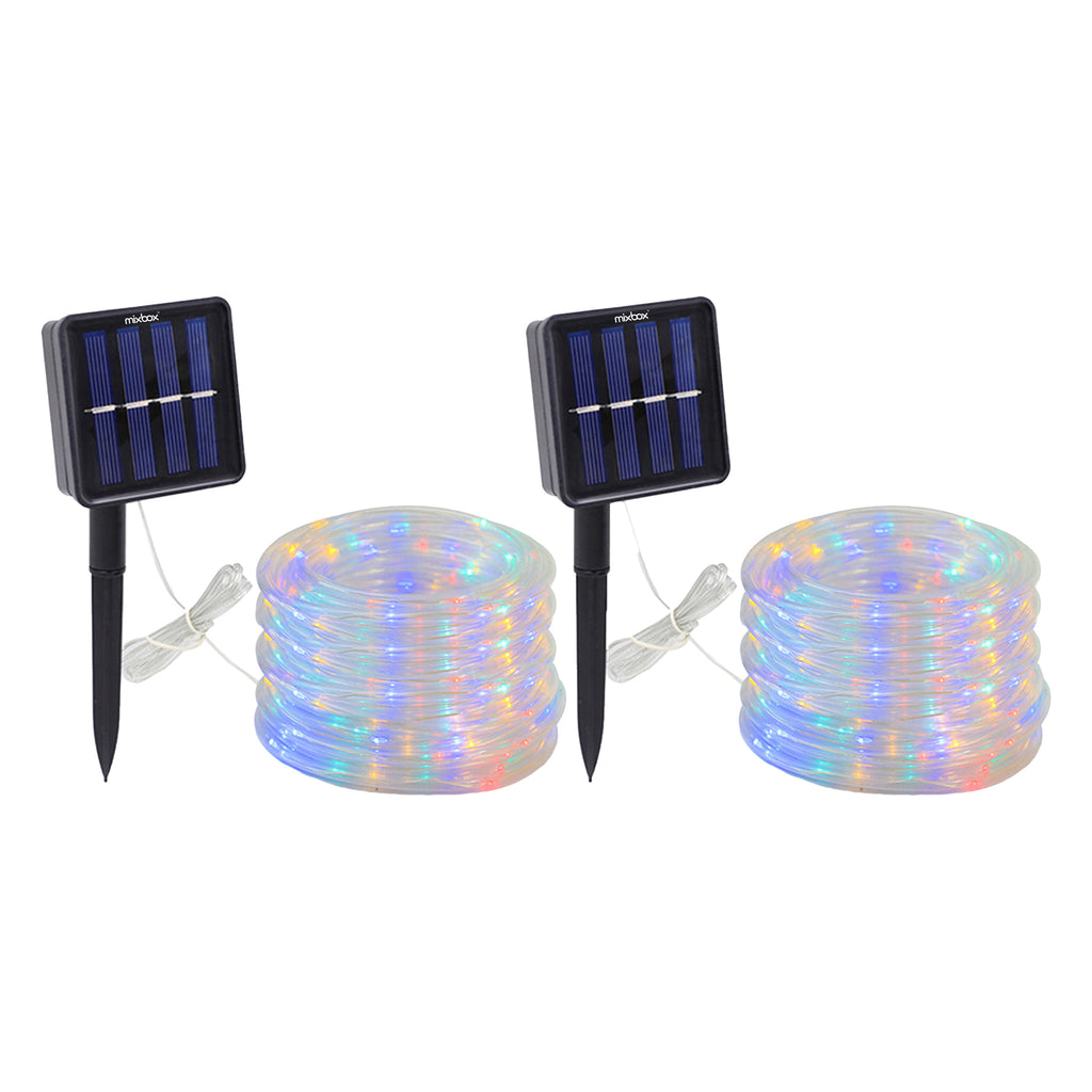 2 Pcs 10m 100 LED Outdoor Waterproof Solar Fairy String Lights with 8 Modes