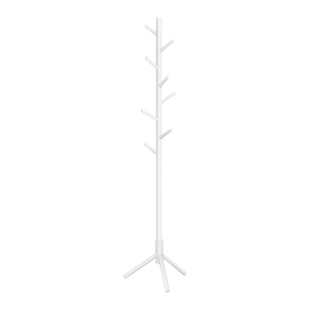 Mix Box 172CM Beech Wooden Coat Hat Hanger with 8 Hooks,Adjust  3 heights