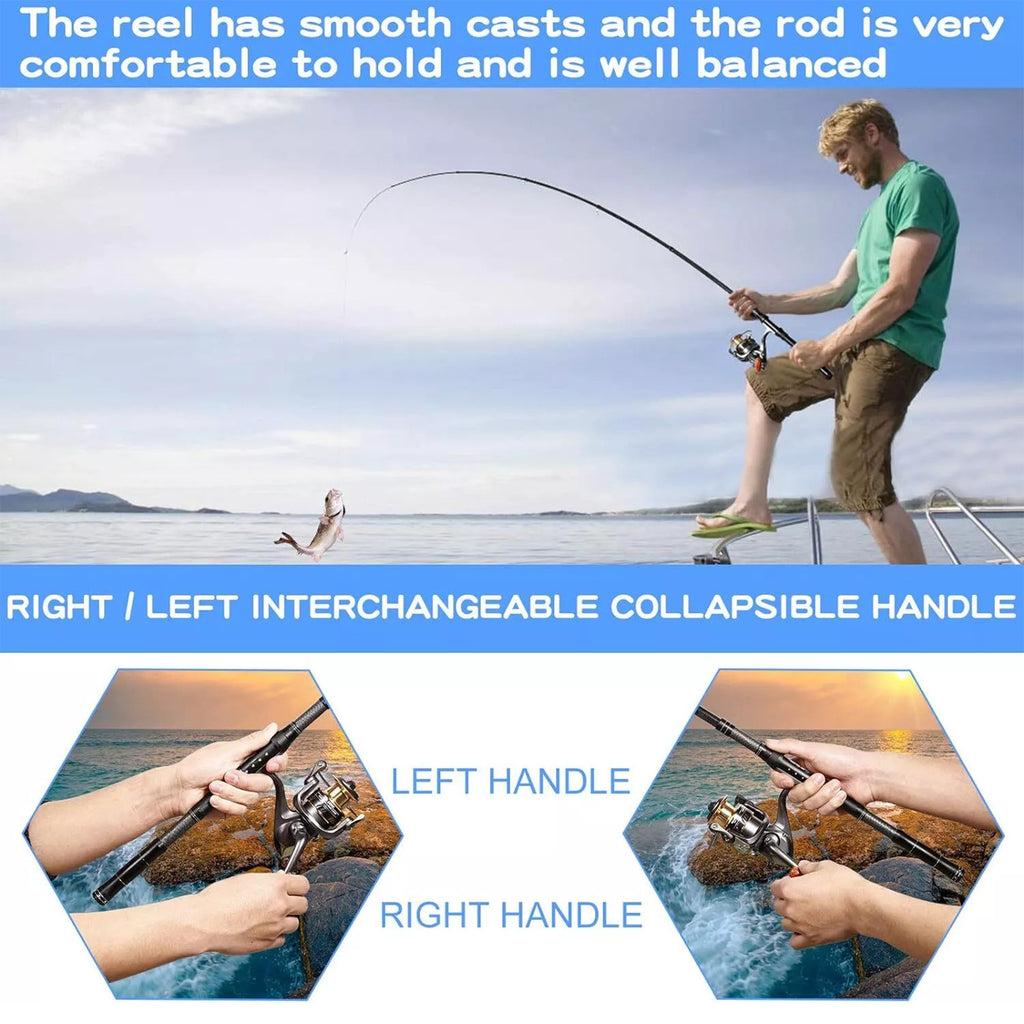 Mix Box Carbon Telescopic Retractable Fishing Rod-2.1m – HEARTDECO