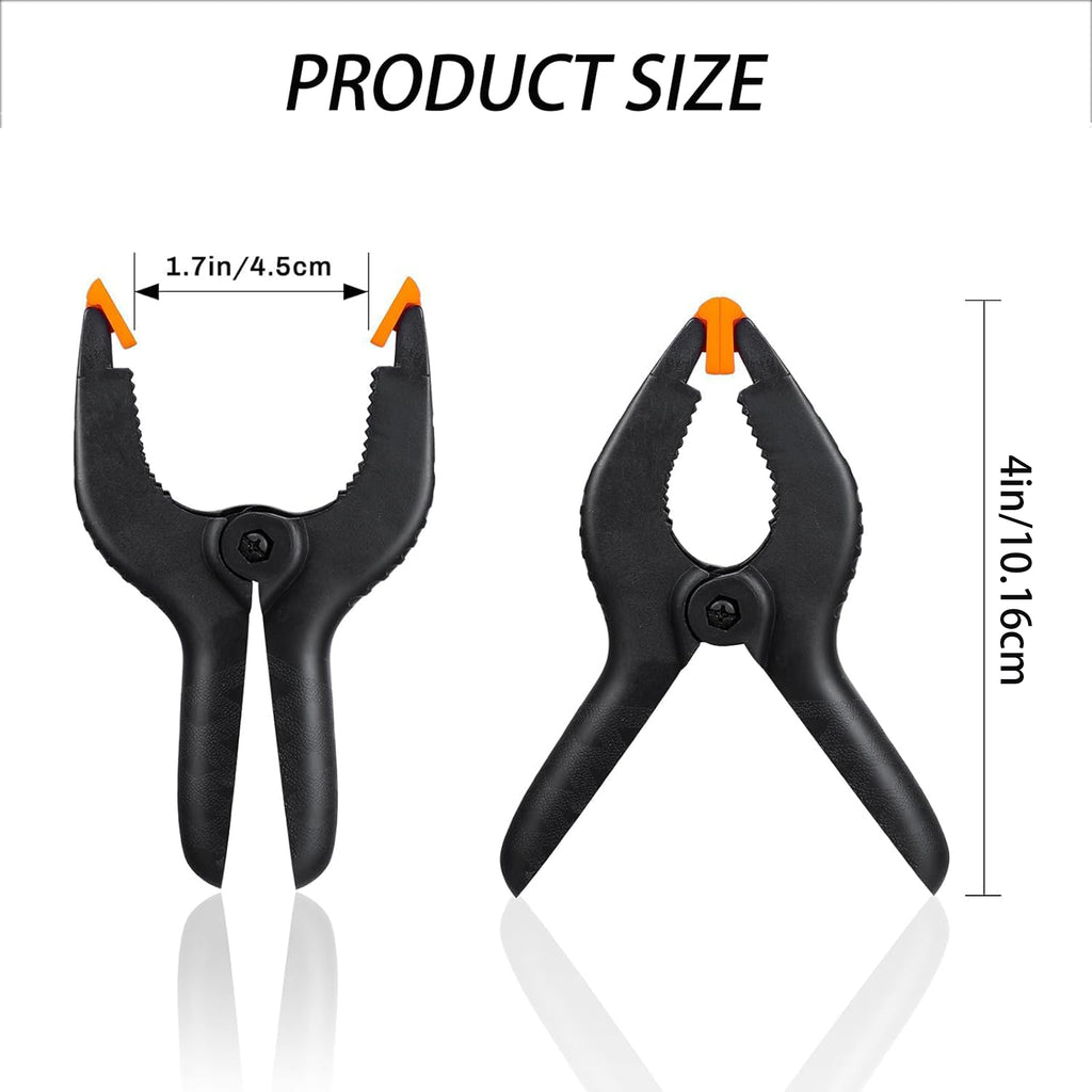 8 PCs 4 inch Ergonomic Plastic High Strength Spring Clamps Kit – HEARTDECO