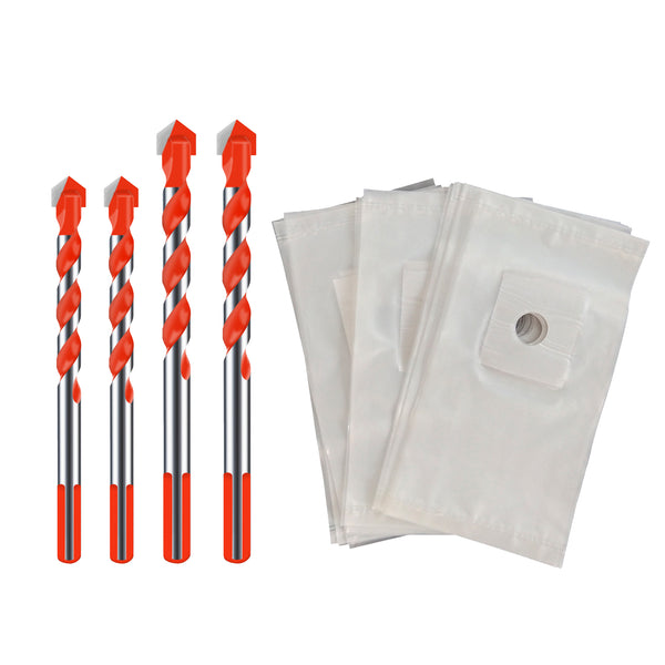 4 PCs High-Hardness Triangle Drill Bit Diamond Drill Kit,6mm&8mm