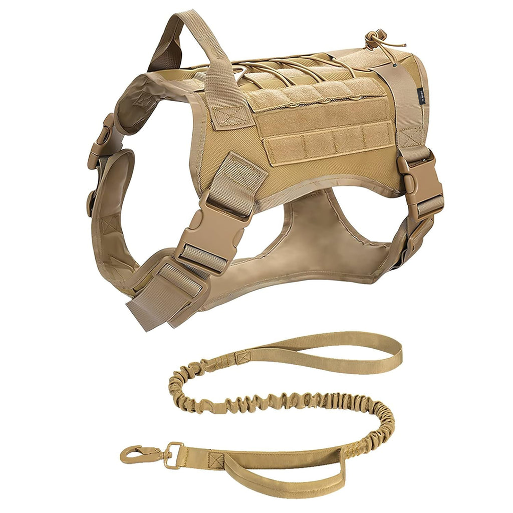 Mix Box Tactical Dog Harness Training Vest with Bungee Lead for 15kg