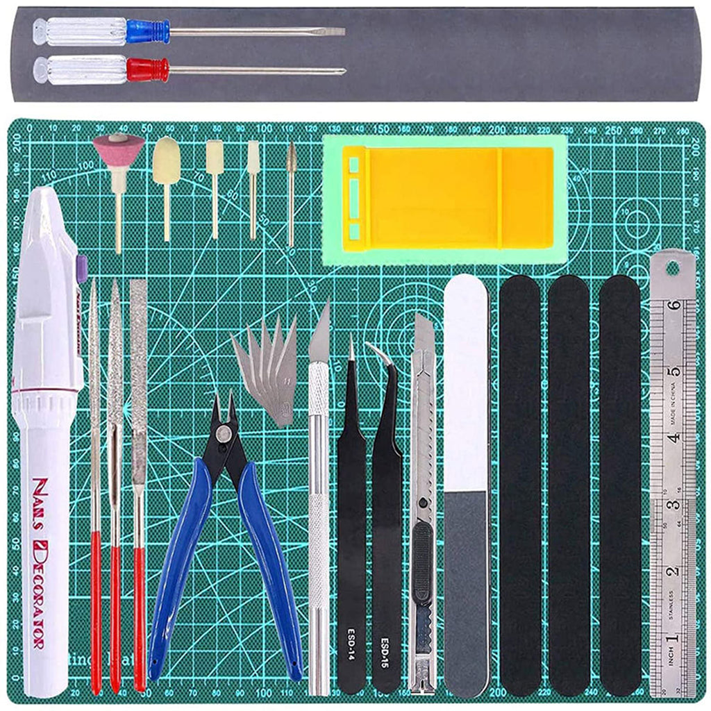Mix Box 27 Pcs Modellers Tool Kit Modeler Basic Tool Craft Set