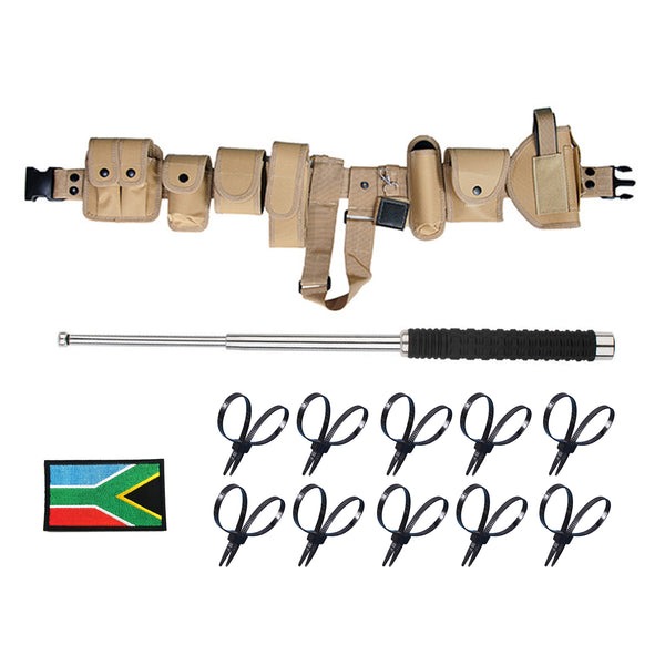 Mix Box Multi-Function Tactical Belt Kit with 7 Pouches & 53cm Baton