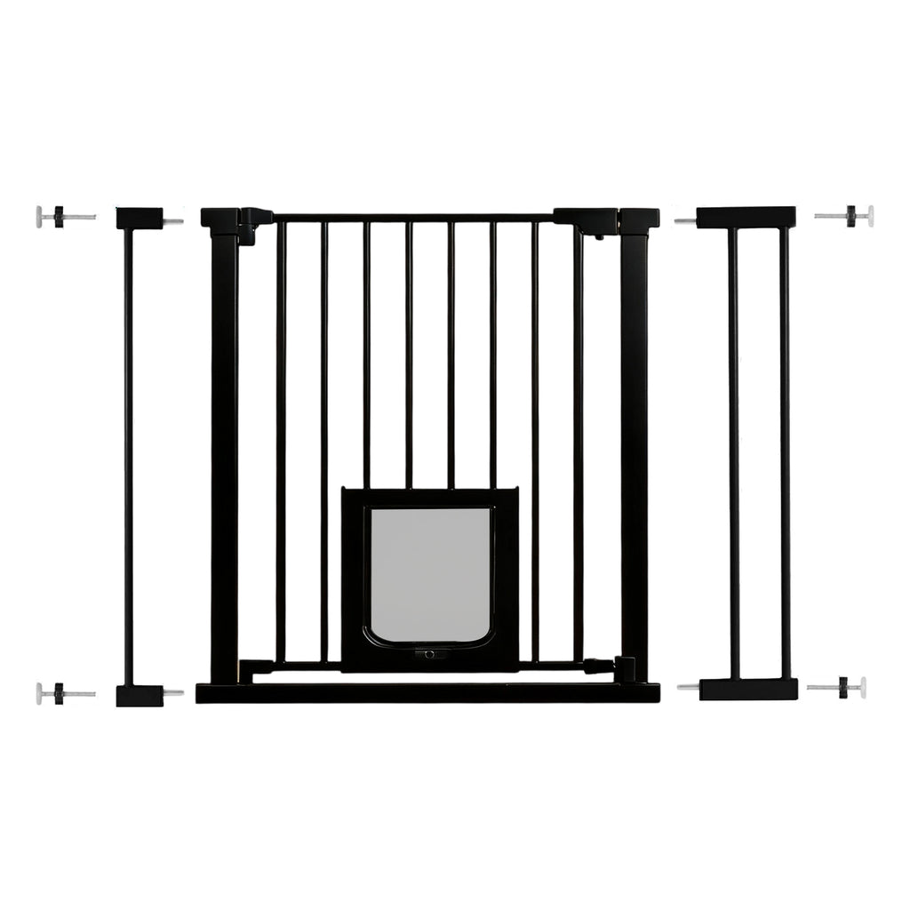 Mix Box 75-123cm Metal Baby and Pet Gate with Pressure Mount