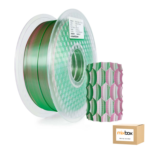Mix Box 3D Printing PLA Silky Silk Filament 330m,1.75mm ,1KG