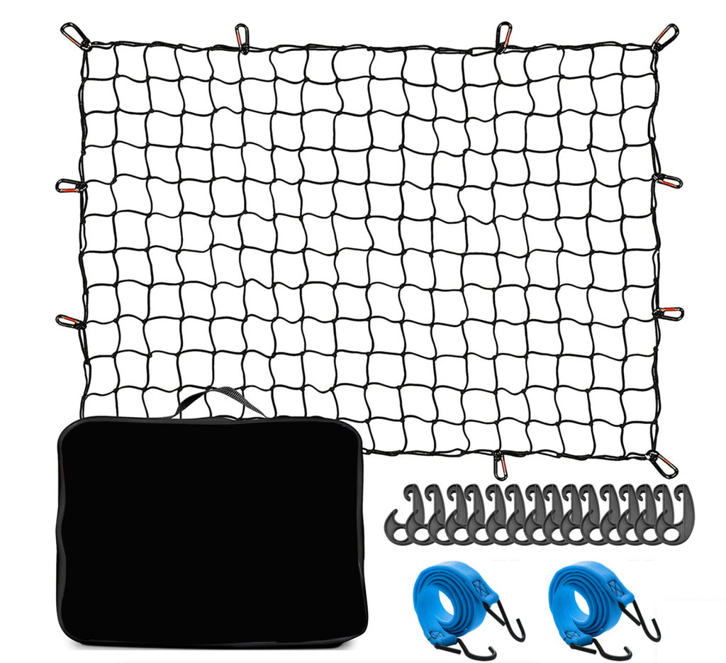 120x90cm Car Universal Storage Bungee Luggage Cargo Net Kit with Hooks