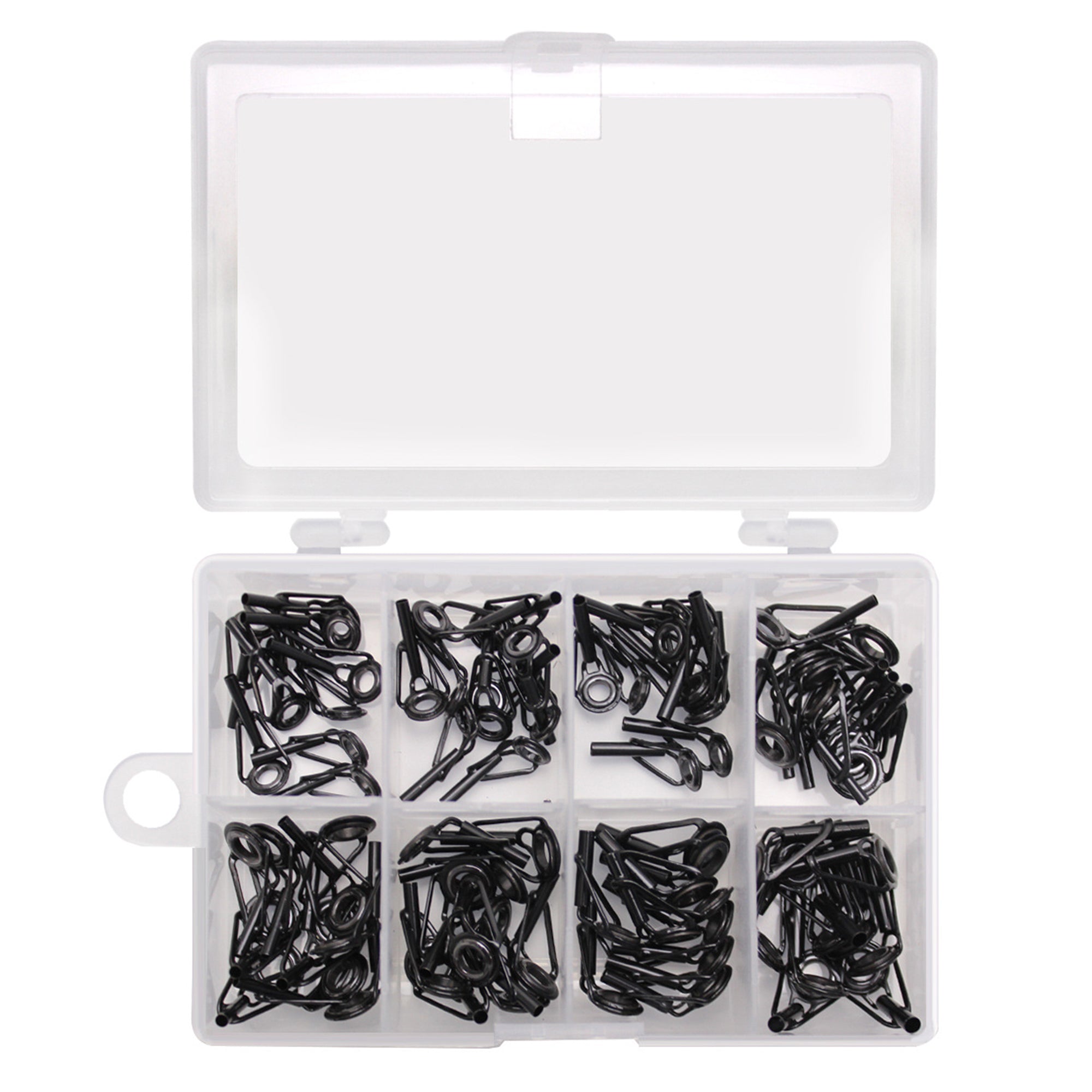 80 PCs Fishing Rod Stainless Ceramic Guide Rod Rings Kit -8 Sized ...