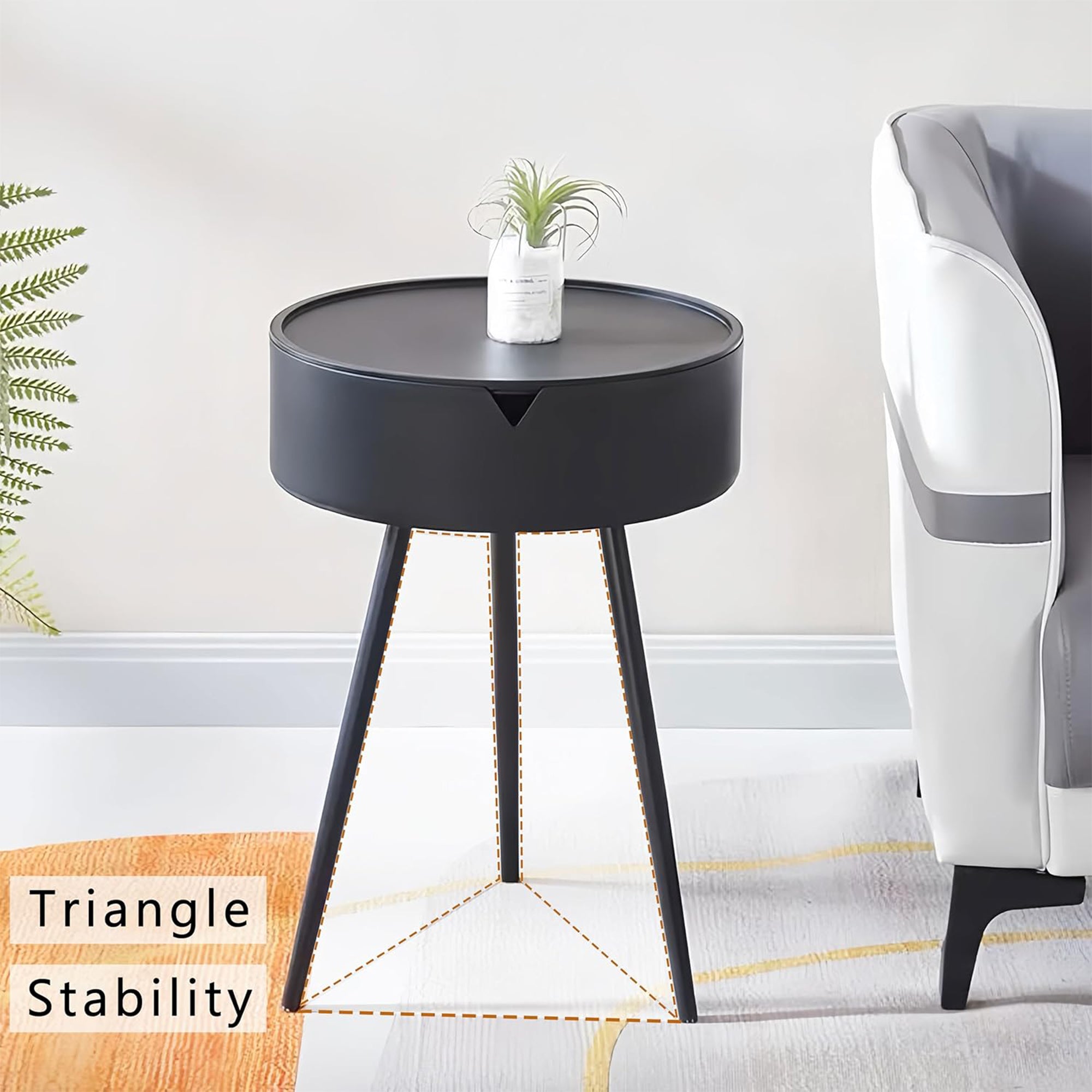 Box Type Side Table Mix Box Bedside Table Side Table Round,40cm Wide – HEARTDECO
