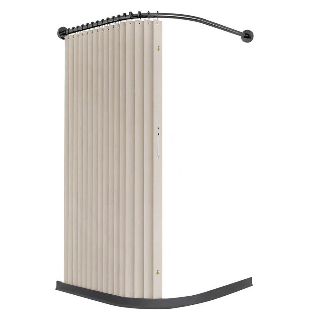 Mix Box Magnetic Shower Curtain Kit with Rod,Hook,Water Stopper,180cmx200cm