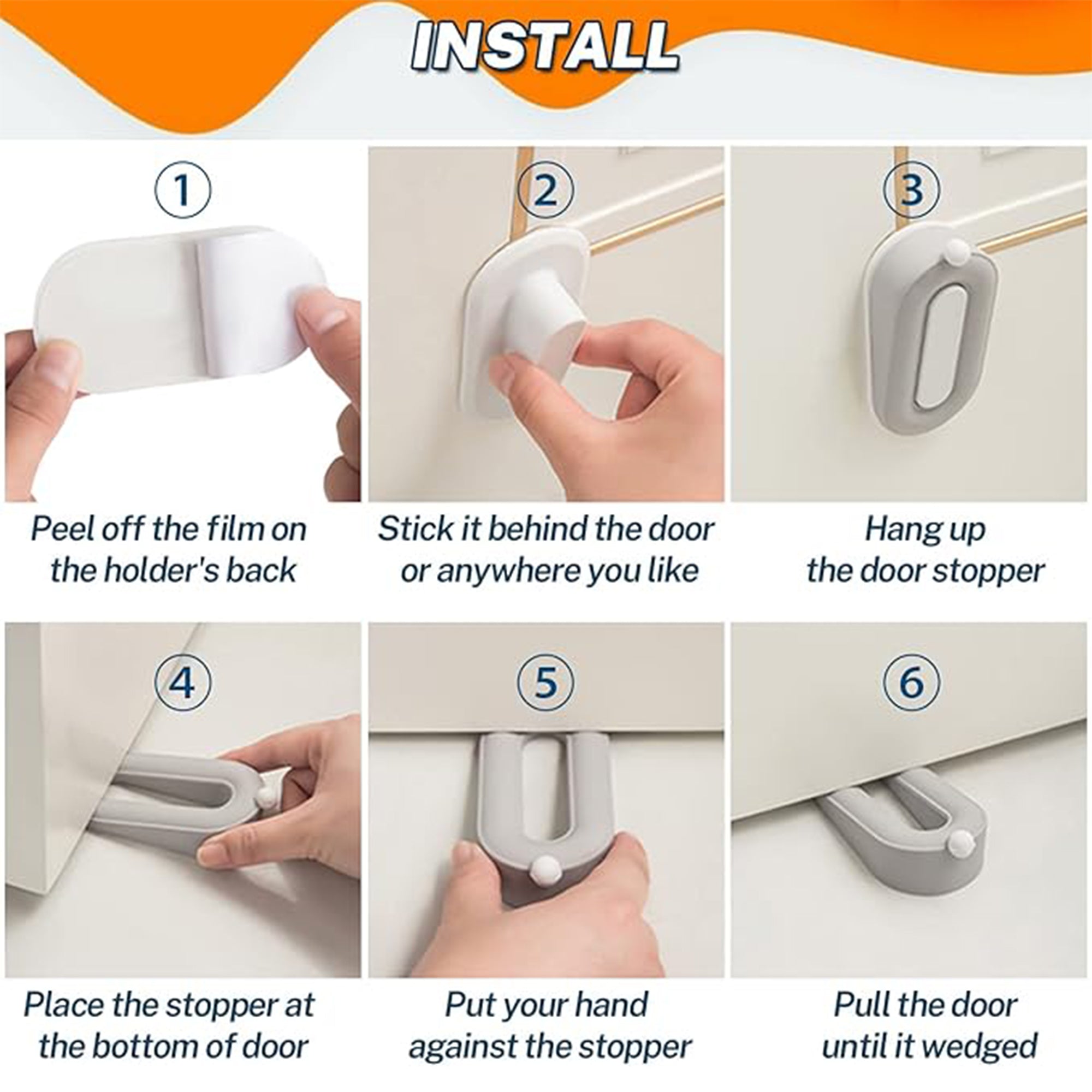Mix Box 2 PCs Rubber Door Stopper Door Holder – HEARTDECO