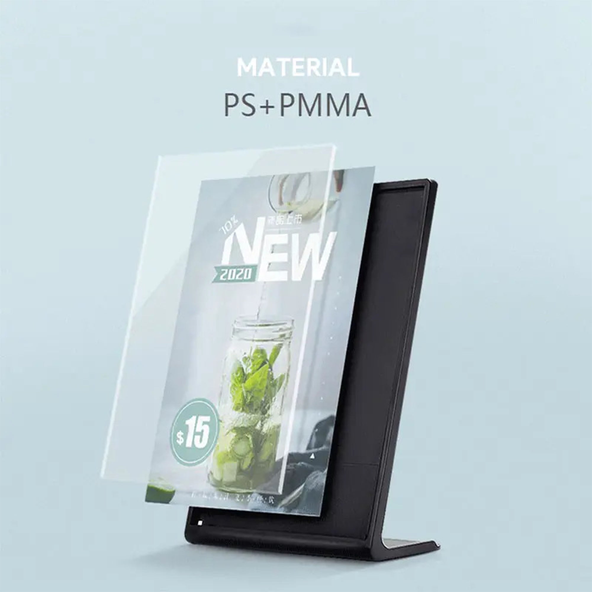 Acrylic L-Menu Stand,A4 Size (5 Pack) for Tabletop Display & Menus ...