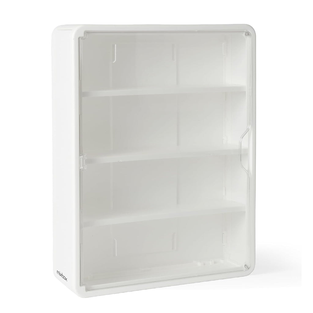 Mix Box Acrylic Toy Display Case with Magnetic Door,Wall Mounted 4-Tier