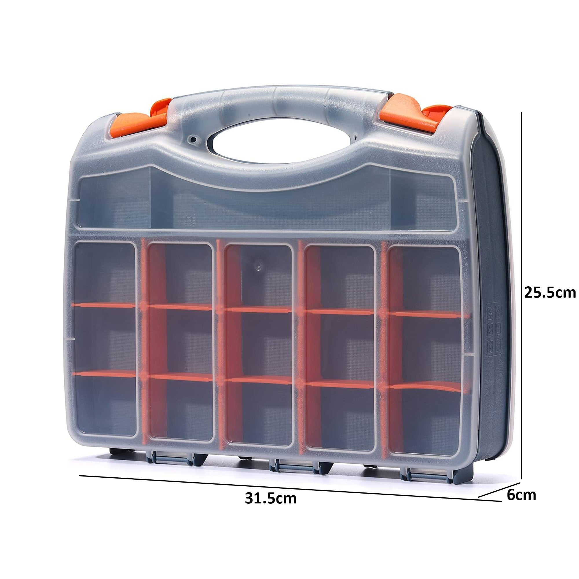 Mix Box Handheld Tool Organizer Storage Box 15 Grid Drawer with 240 la ...