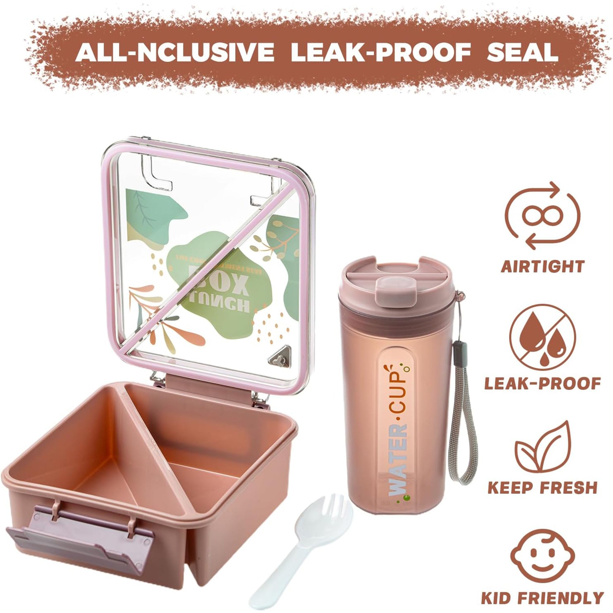 Mix Box Lunch Box and Water Cup Set – HEARTDECO