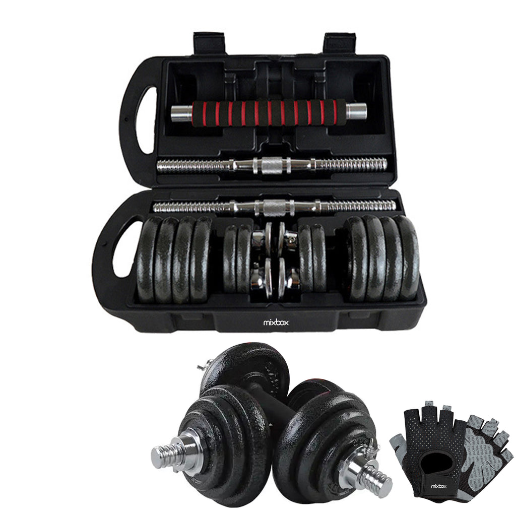 Mix Box Adjustable Weights Dumbbells Set With Connecting Rod-30KG