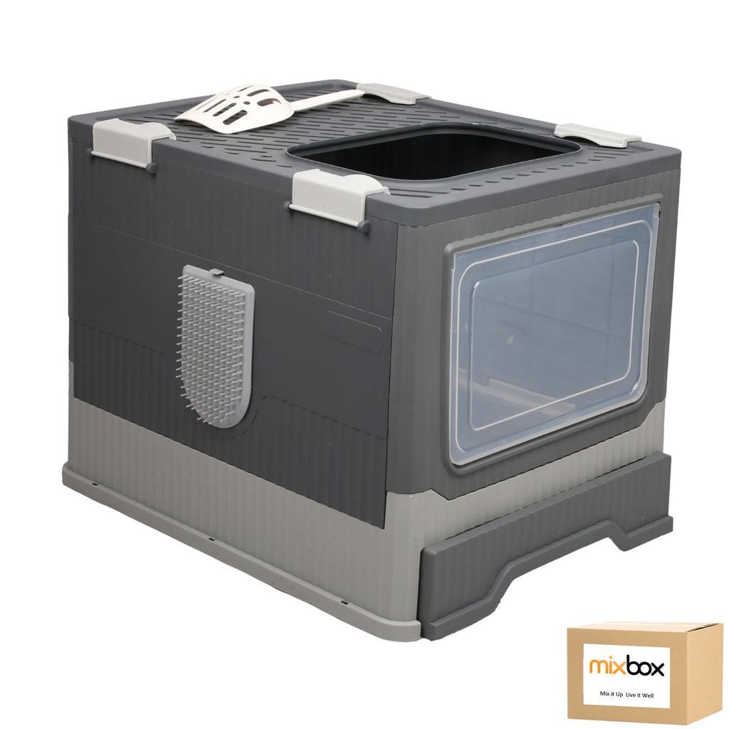 Mix Box Foldable Cat Litter Box with Lid