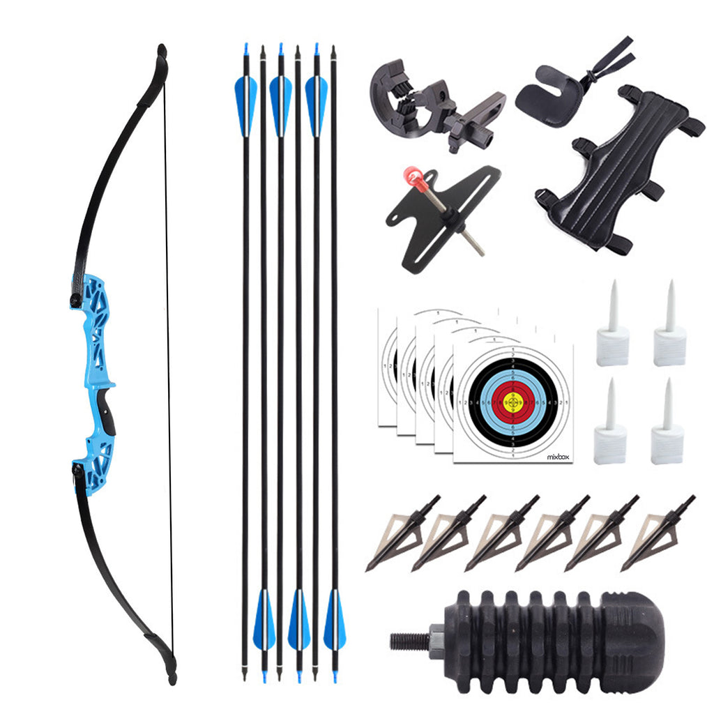 Mix Box Professional Recurve Bow & Arrow Set - 40lbs Archery Hunting Bow