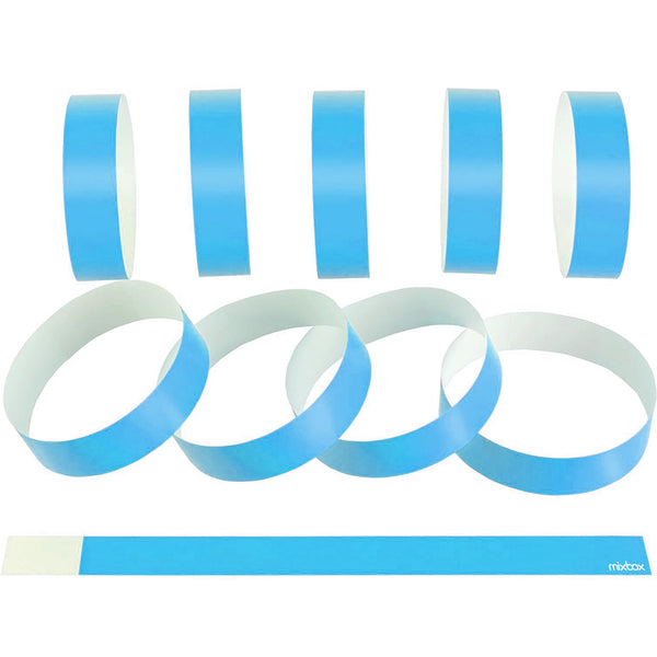 Mix Box Paper Ticket Wristbands for Event/Concert/Party (600 PCS)-Light Blue & Light Green