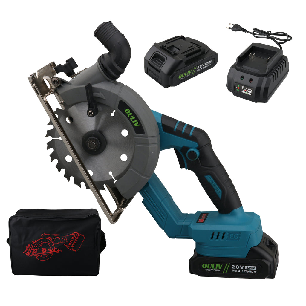 OULIV Brushless Cordless Lithium Circular Saw Kit, 165mm