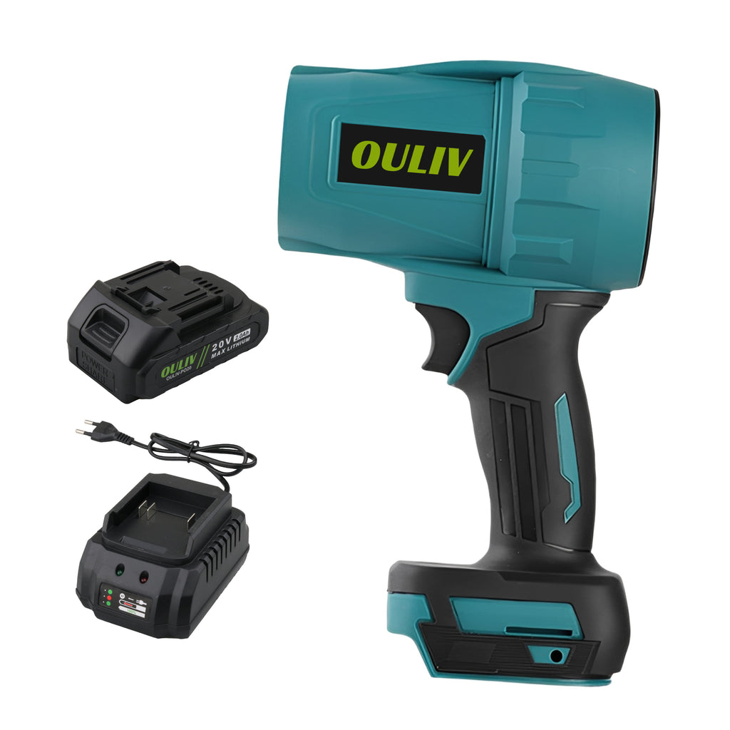 OULIV High Speed Turbo Blower Set-Includes Battery & Charger