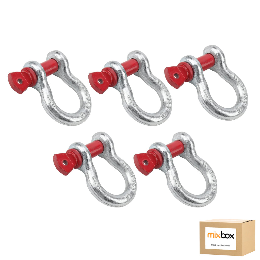 Mix Box 5 PCs Heavy Duty 4x4Bow Shackles-3.25T