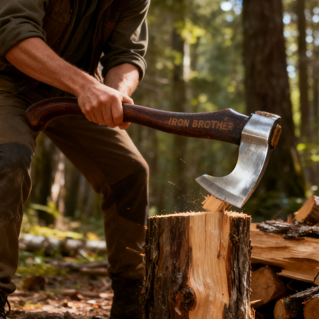 Mix Box Split Axe with Leather Sheath- 47cm,Hardwood Handle – HEARTDECO