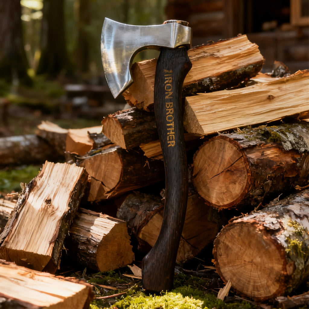 Mix Box Split Axe with Leather Sheath- 47cm,Hardwood Handle