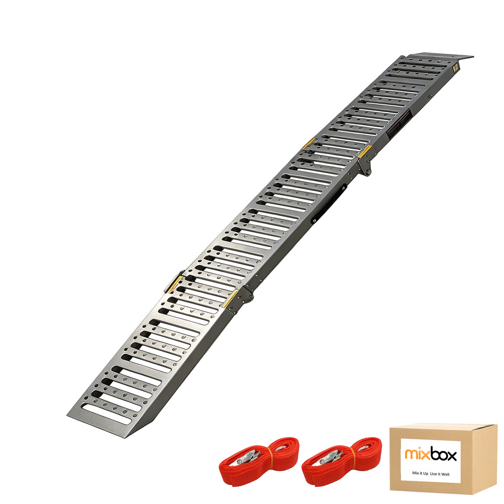 Mix Box Single HeavyDuty Foldable Aluminum Truck Loading Motorcycle Ramp