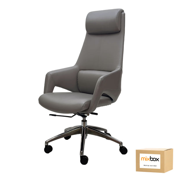 Mix Box High Back Executive Office Chair, Lumbar Support&Adjustable Recline
