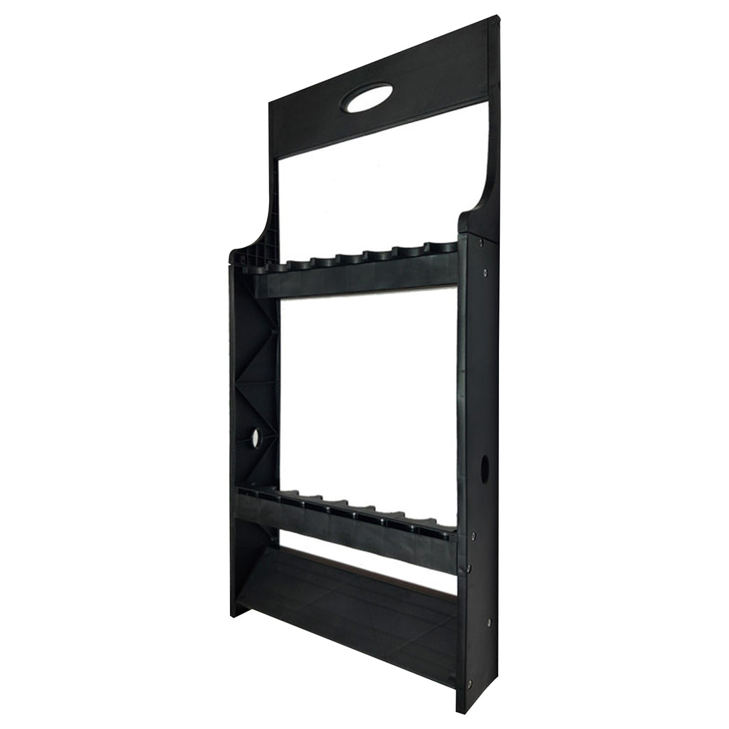 Mix Box Plastic 16 Slot Dual-Sided Freestanding Fishing Rod Holder Rack
