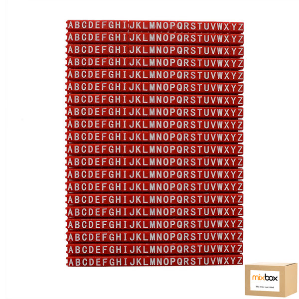 Mix Box Letter Clip-on Cable Markers/Clips - 200PCs, Coloured Letters A-Z