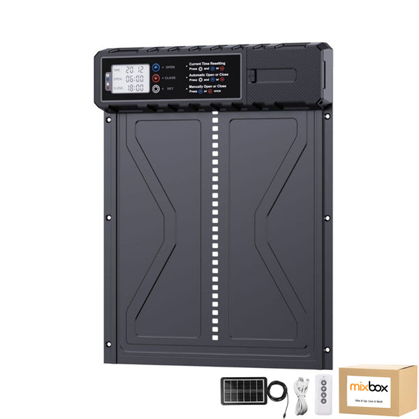 Mix Box Solar Automatic Chicken Coop Door – Remote Control with Alarm