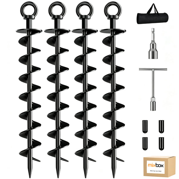 Mix Box 38cm Spiral Ground Anchor Screw Stake